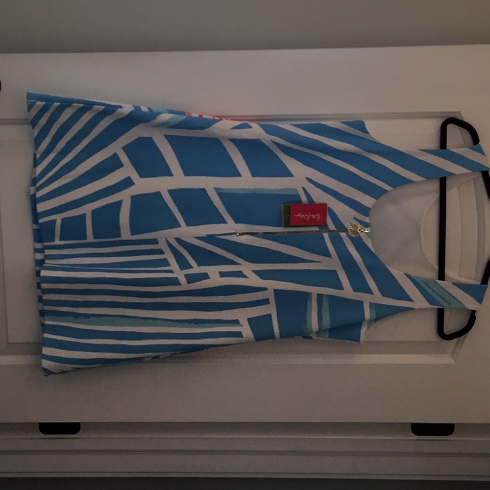 NWT lilly Pulitzer callie shift dress pool blue - Picture 2 of 3